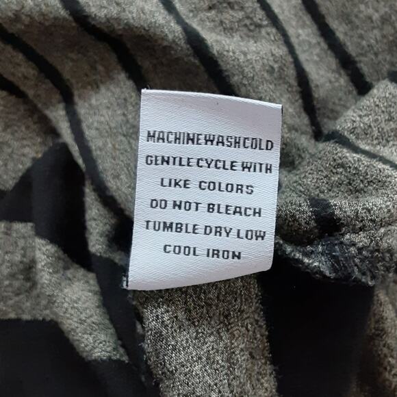 Liv By Habitat Clothes Cowl Neck Sweater Gray Stripe Oversized Women L Lagenlook - Picture 7 of 10